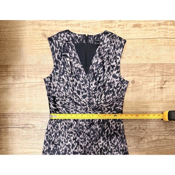 Ann Taylor Dress Purple & Black Silk Lined Sleeveless Sheath Size 0 EUC - Picture 5 of 6